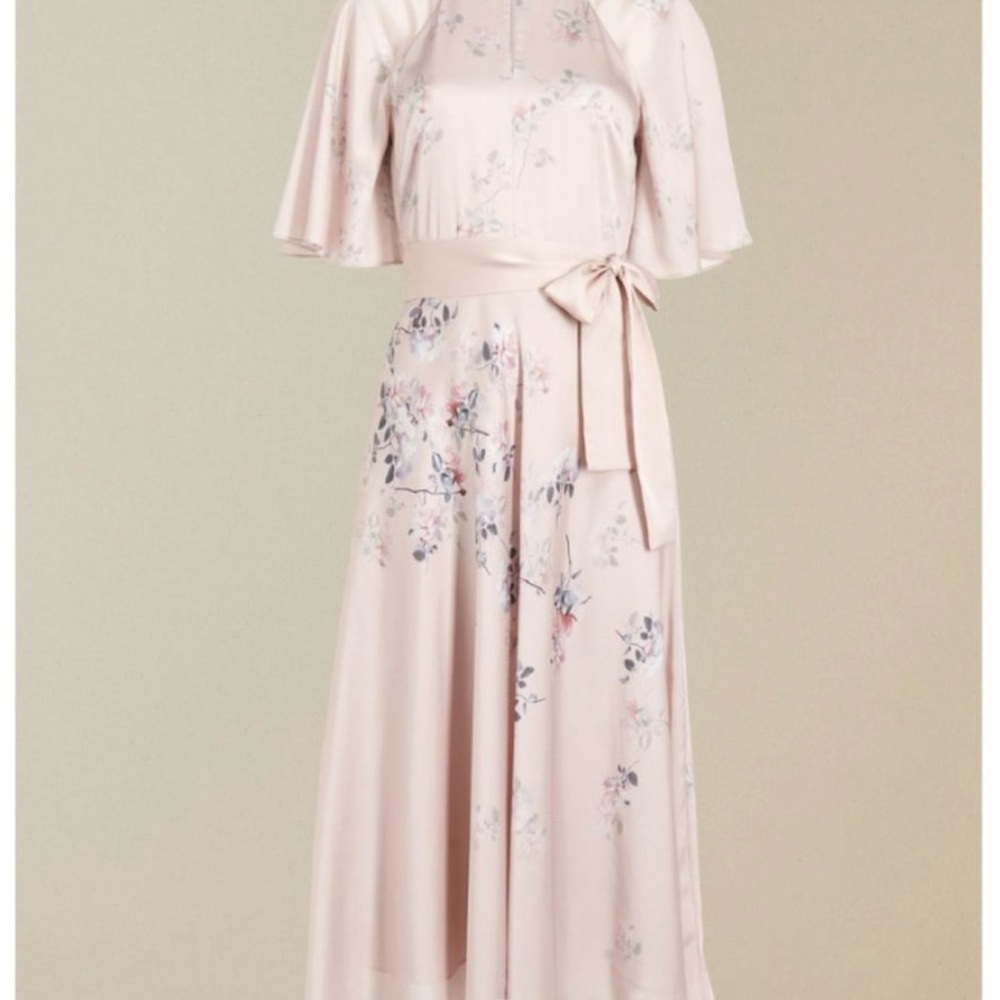 Ted Baker Pink Embellished Off the Shoulder Maxi Dress